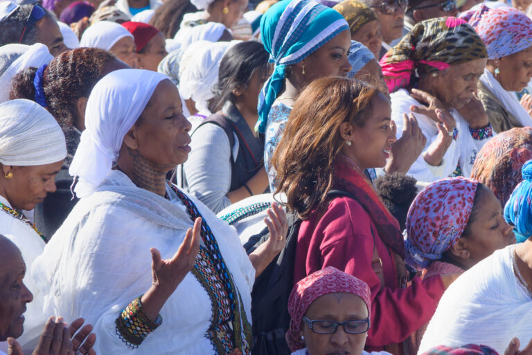 Beta Israel women celebrating Sigd in Jerusalem.