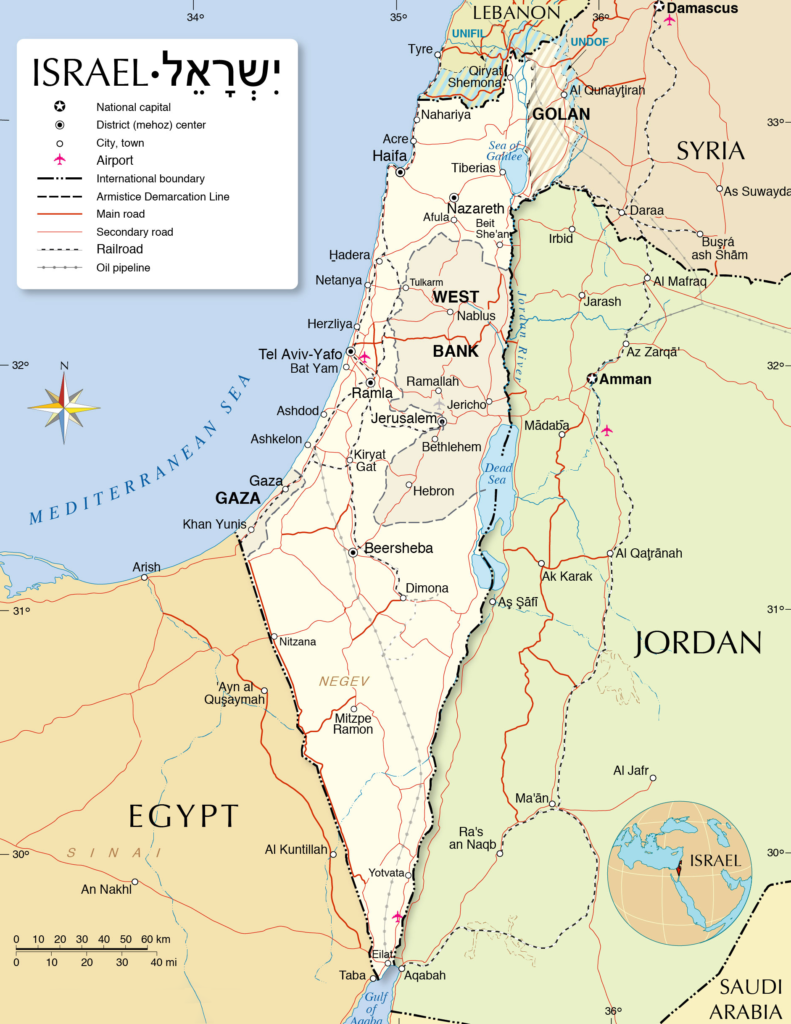 Map of Israel