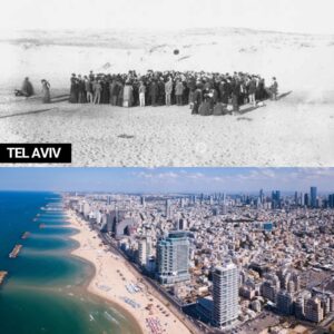 Tel Aviv, 1909 and 2024.